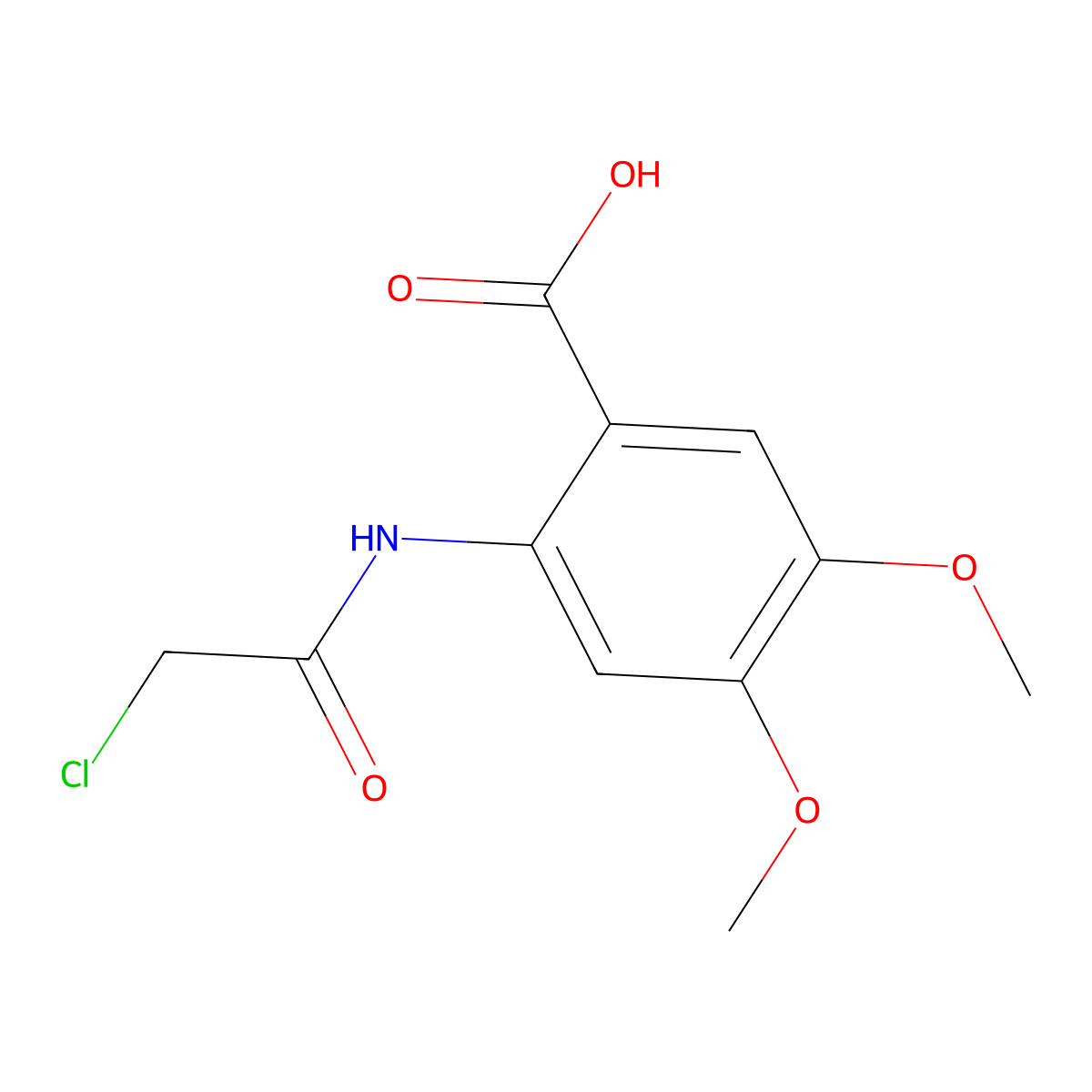 2-[(Chloroacetyl)amino]-4,5-dimethoxybenzoic acid molecular structure, CAS 219527-54-5