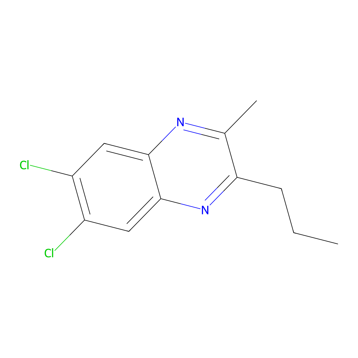 6,7-Dichloro-2-methyl-3-propylquinoxaline molecular structure, CAS 219528-43-5