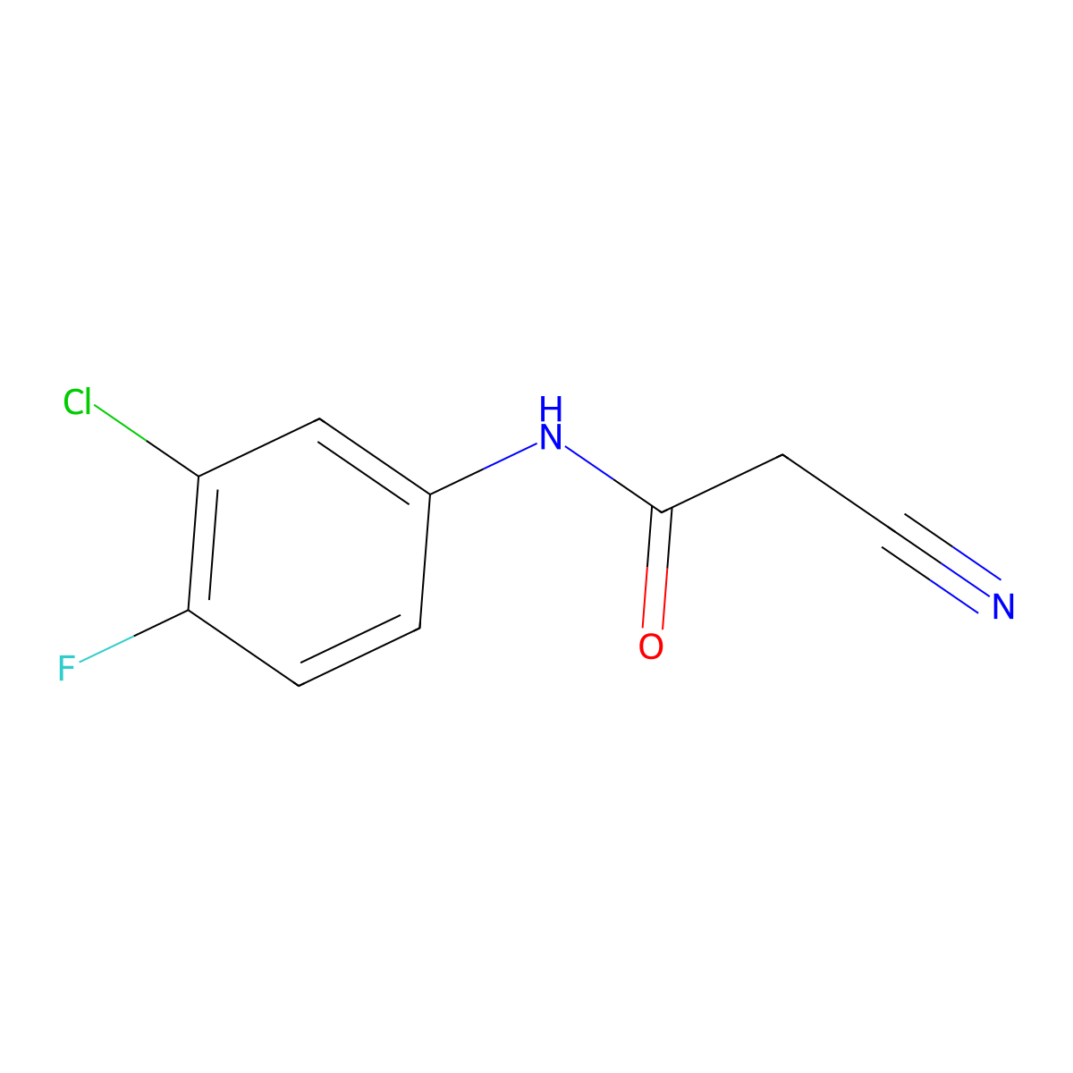N-(3-chloro-4-fluorophenyl)-2-cyanoacetamide molecular structure, CAS 219529-31-4