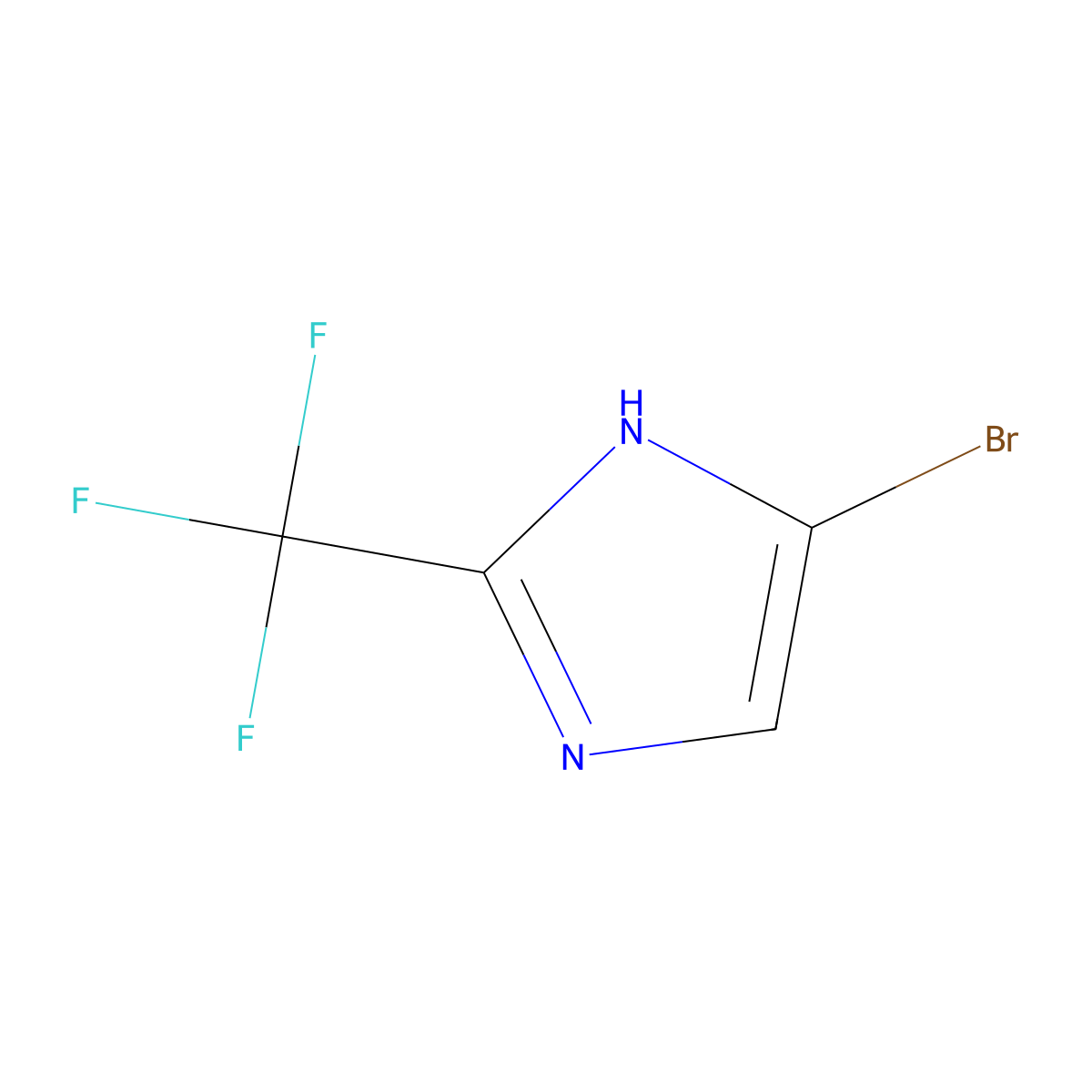 5-Bromo-2-(trifluoromethyl)-1H-imidazole molecular structure, CAS 219534-98-2