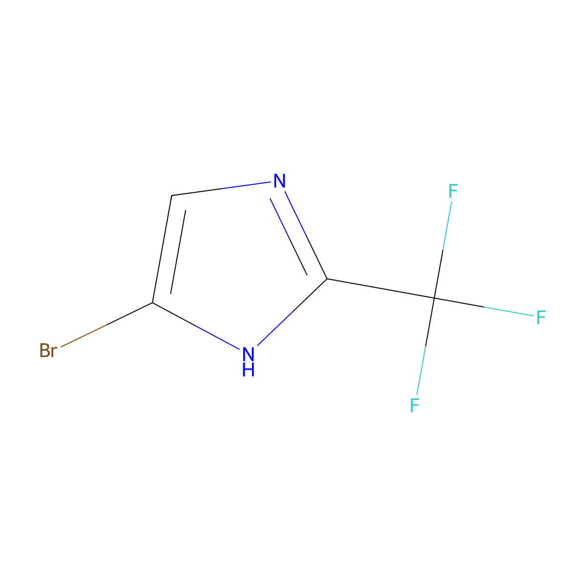 5-Bromo-2-(trifluoromethyl)-1H-imidazole molecular structure, CAS 219534-98-2