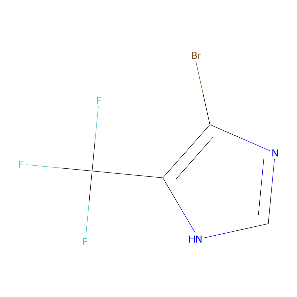 4-Bromo-5-(trifluoromethyl)-1H-imidazole molecular structure, CAS 219534-99-3