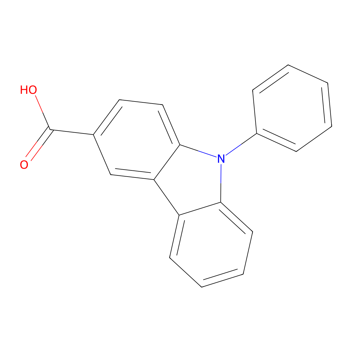 9-Phenyl-9H-carbazole-3-carboxylic acid molecular structure, CAS 2195344-11-5