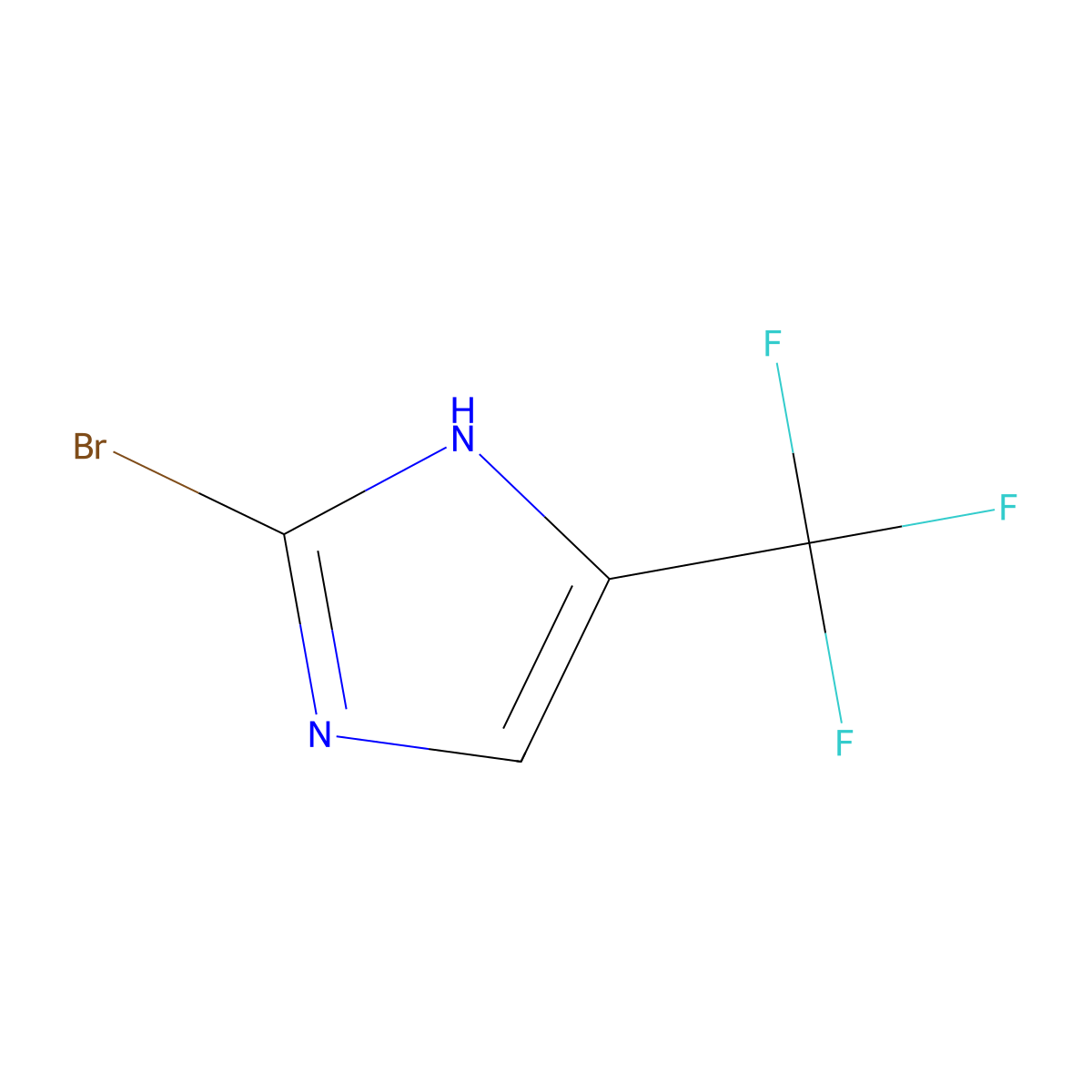 2-bromo-5-(trifluoromethyl)-1H-imidazole molecular structure, CAS 219535-00-9