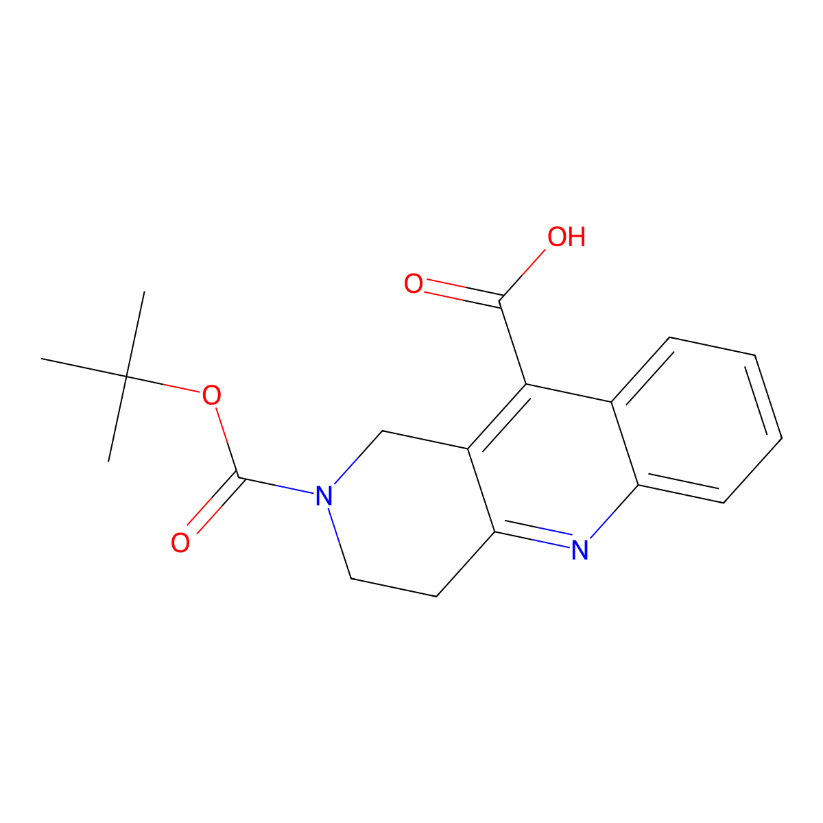 2-(tert-Butoxycarbonyl)-1,2,3,4-tetrahydrobenzo[b][1,6]naphthyridine-10-carboxylic acid molecular structure, CAS 219536-91-1