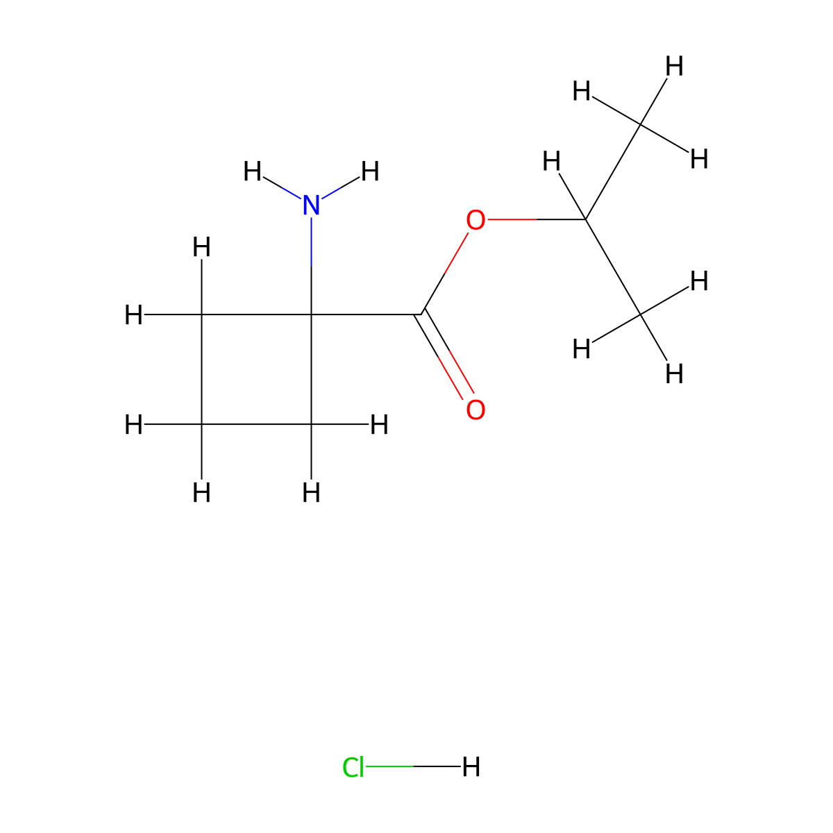 Propan-2-yl 1-aminocyclobutane-1-carboxylate hydrochloride molecular structure, CAS 2195367-28-1