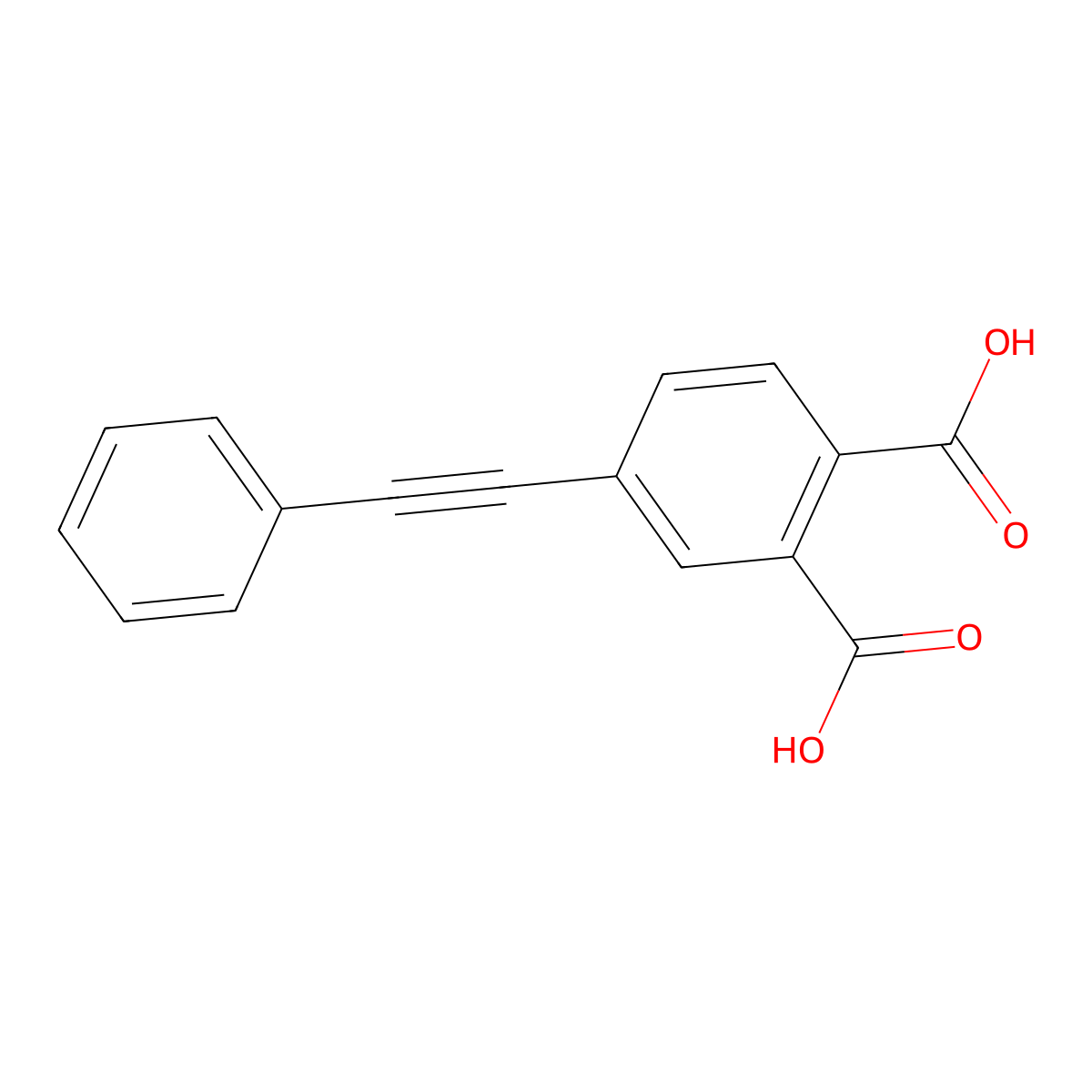 4-(2-phenylethynyl)phthalic Acid molecular structure, CAS 219537-88-9