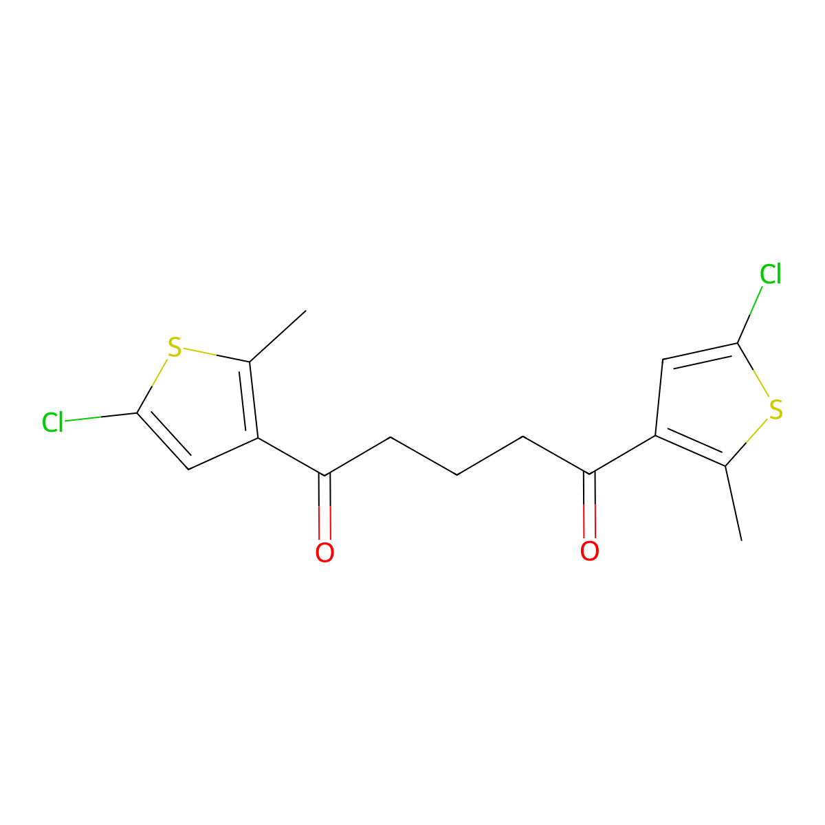 1,5-Bis(5-chloro-2-methylthiophen-3-yl)pentane-1,5-dione molecular structure, CAS 219537-95-8