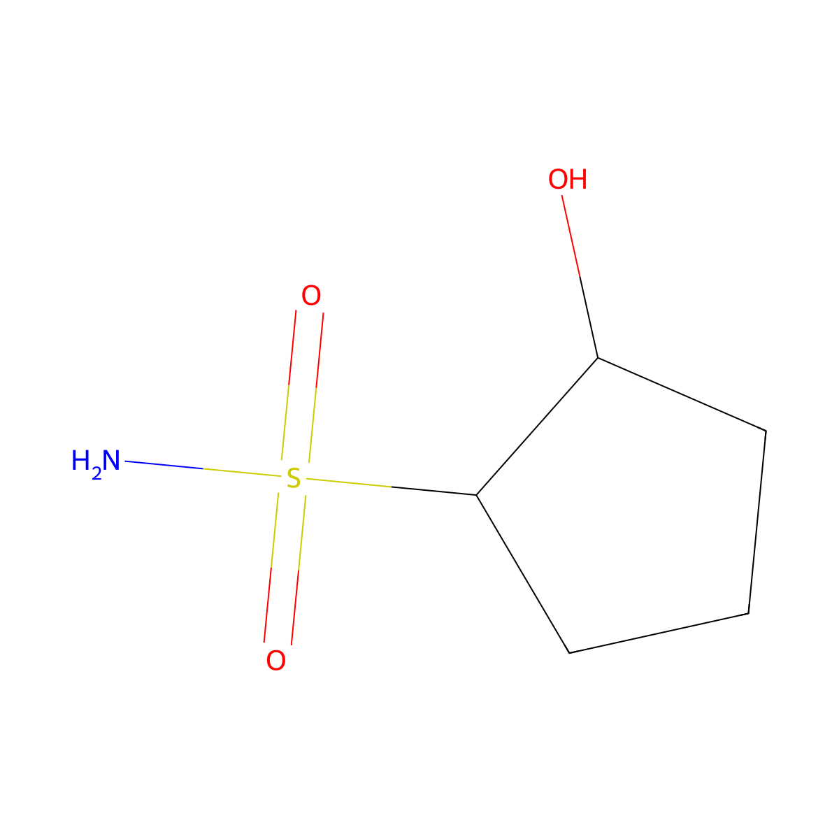 2-Hydroxycyclopentane-1-sulfonamide molecular structure, CAS 2195389-05-8