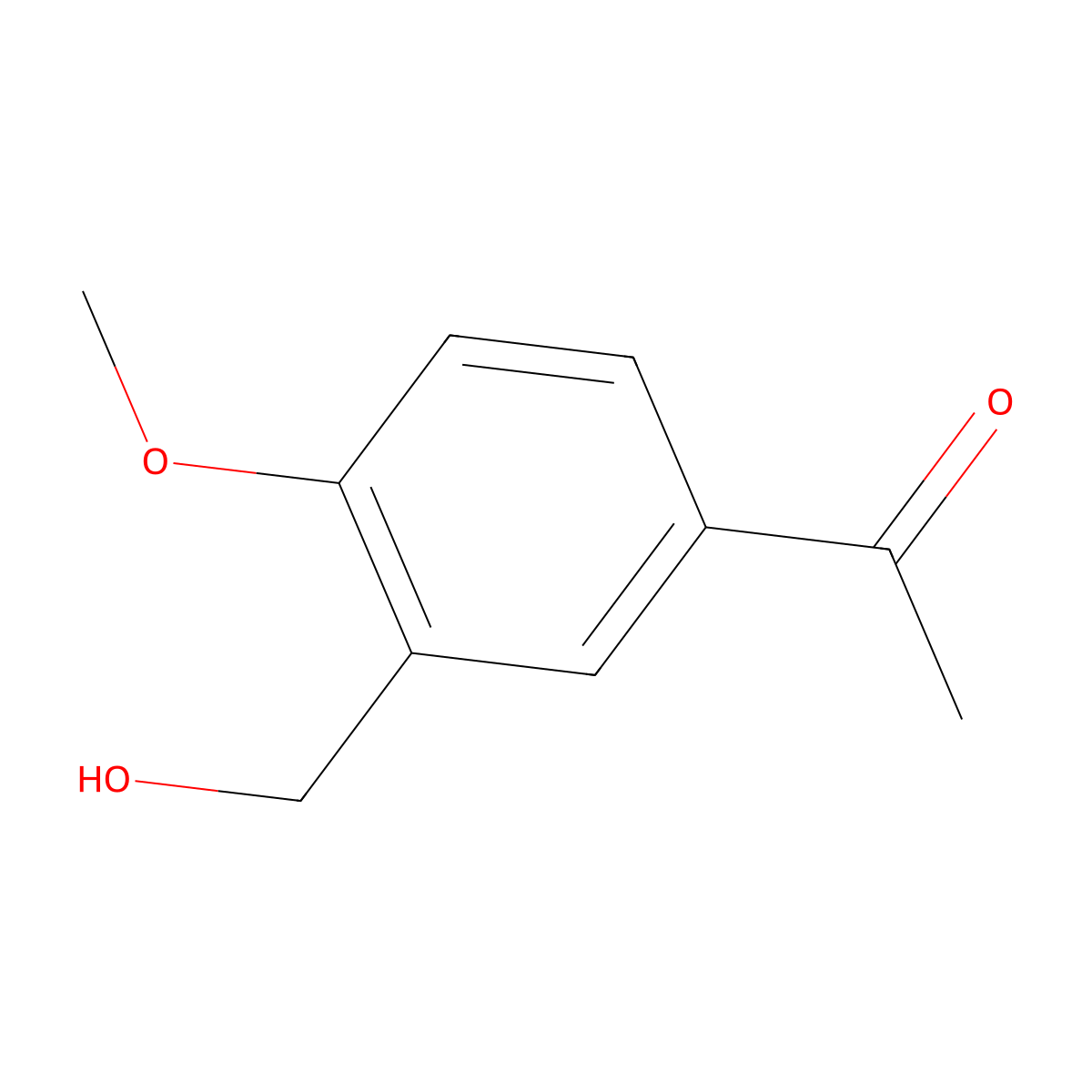 1-[3-(Hydroxymethyl)-4-methoxyphenyl]ethan-1-one molecular structure, CAS 219539-06-7