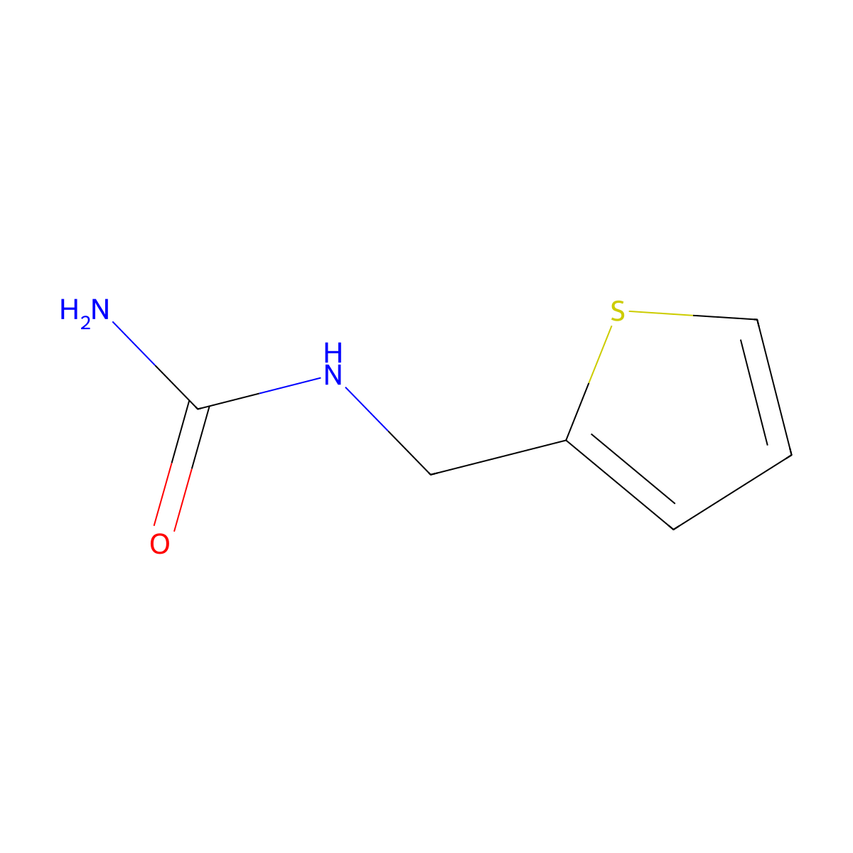 ((Thiophen-2-yl)methyl)urea molecular structure, CAS 219539-12-5