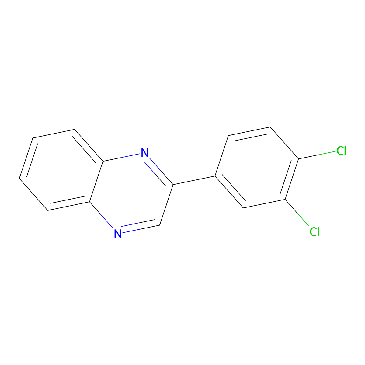 2-(3,4-Dichlorophenyl)quinoxaline molecular structure, CAS 219539-74-9
