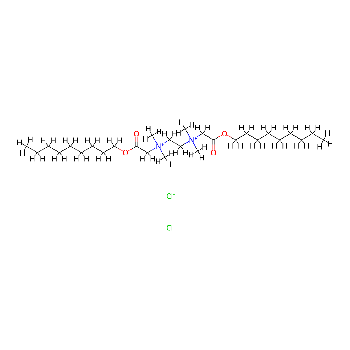 Ammonium, ethylenebis((carboxymethyl)dimethyl-, dichloride, dinonyl ester molecular structure, CAS 21954-73-4
