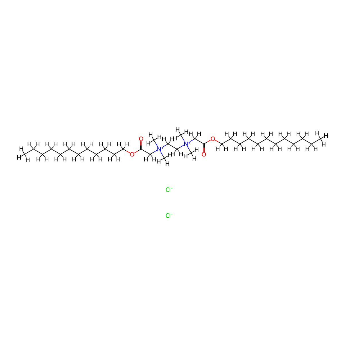 Ammonium, ethylenebis((carboxymethyl)dimethyl-, dichloride, didodecyl ester molecular structure, CAS 21954-75-6