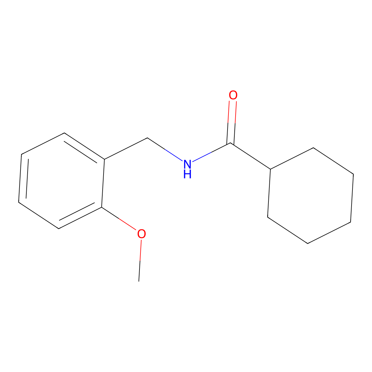 N-[(2-methoxyphenyl)methyl]cyclohexanecarboxamide molecular structure, CAS 219541-54-5