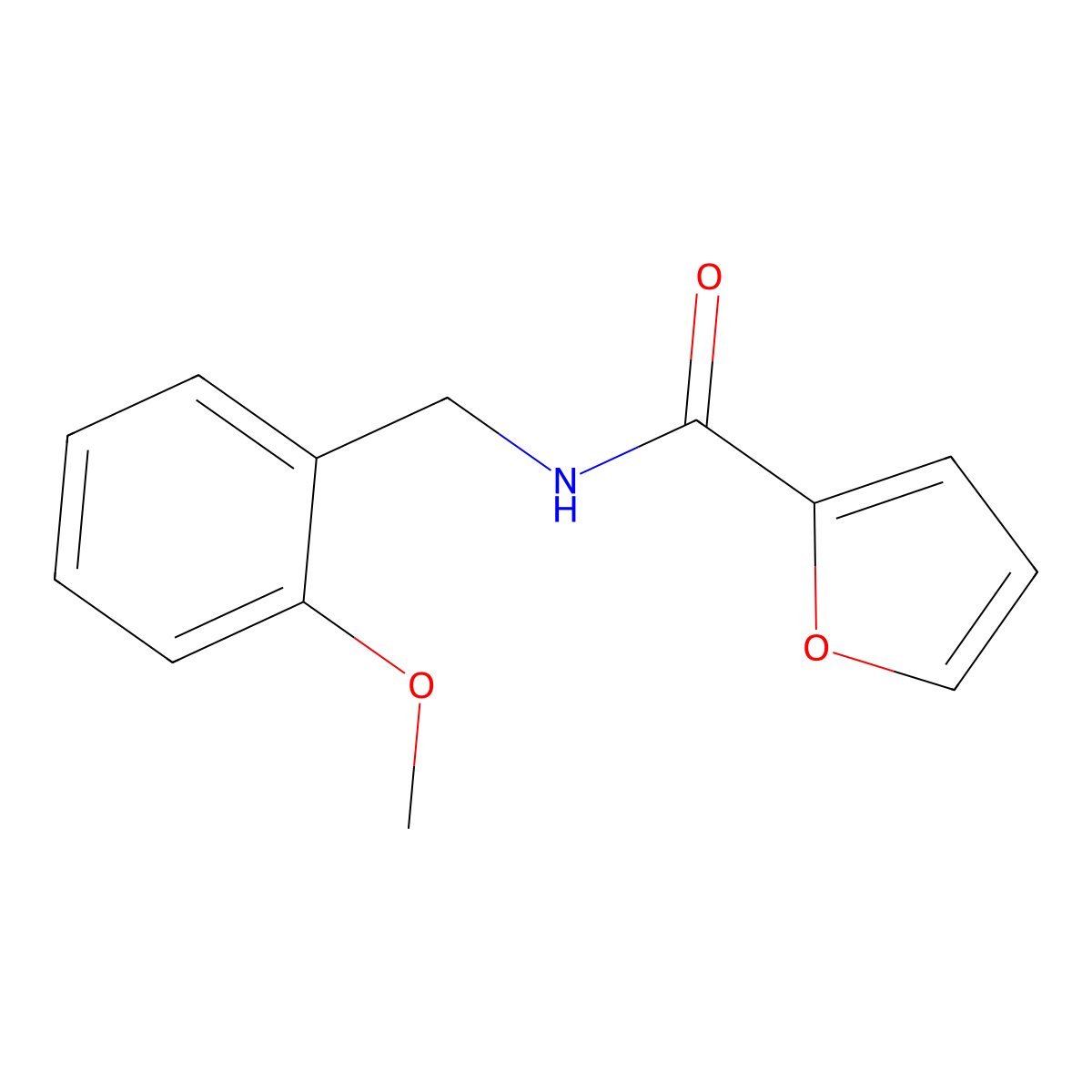 N-(2-methoxybenzyl)furan-2-carboxamide molecular structure, CAS 219541-55-6