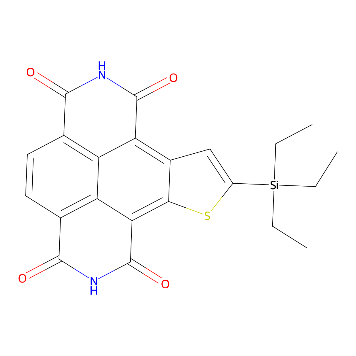 10-(Triethylsilyl)benzo[lmn]thieno[2,3-f][3,8]phenanthroline-1,3,6,8(2H,7H)-tetraone molecular structure, CAS 2195419-19-1