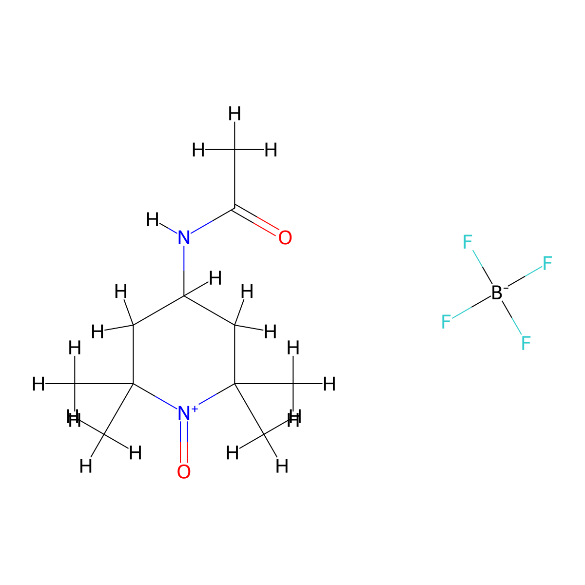 4-Acetamido-2,2,6,6-tetramethyl-1-oxopiperidinium Tetrafluoroborate molecular structure, CAS 219543-09-6