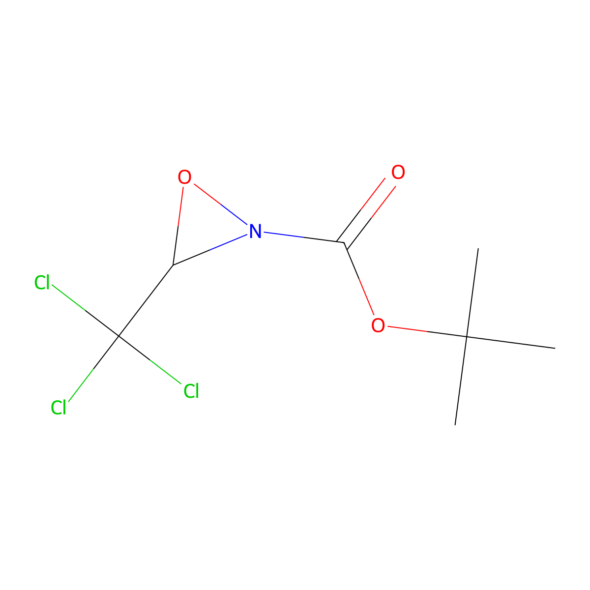 Tert-butyl 3-(trichloromethyl)oxaziridine-2-carboxylate molecular structure, CAS 219547-77-0