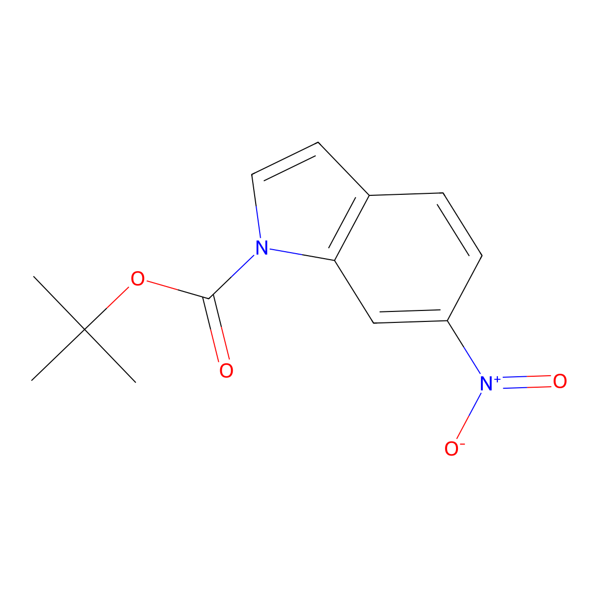 tert-Butyl 6-nitro-1H-indole-1-carboxylate molecular structure, CAS 219552-64-4