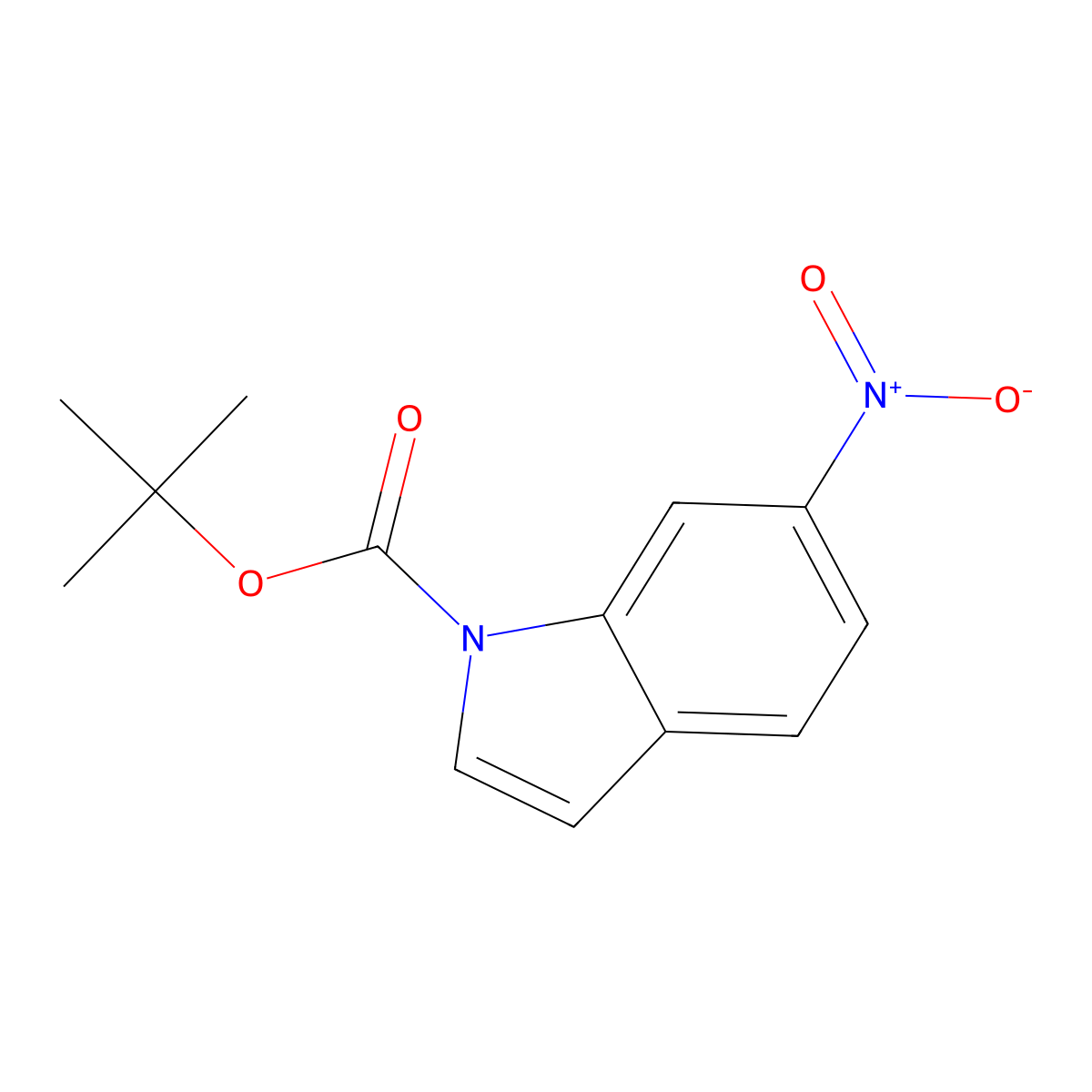 tert-Butyl 6-nitro-1H-indole-1-carboxylate molecular structure, CAS 219552-64-4