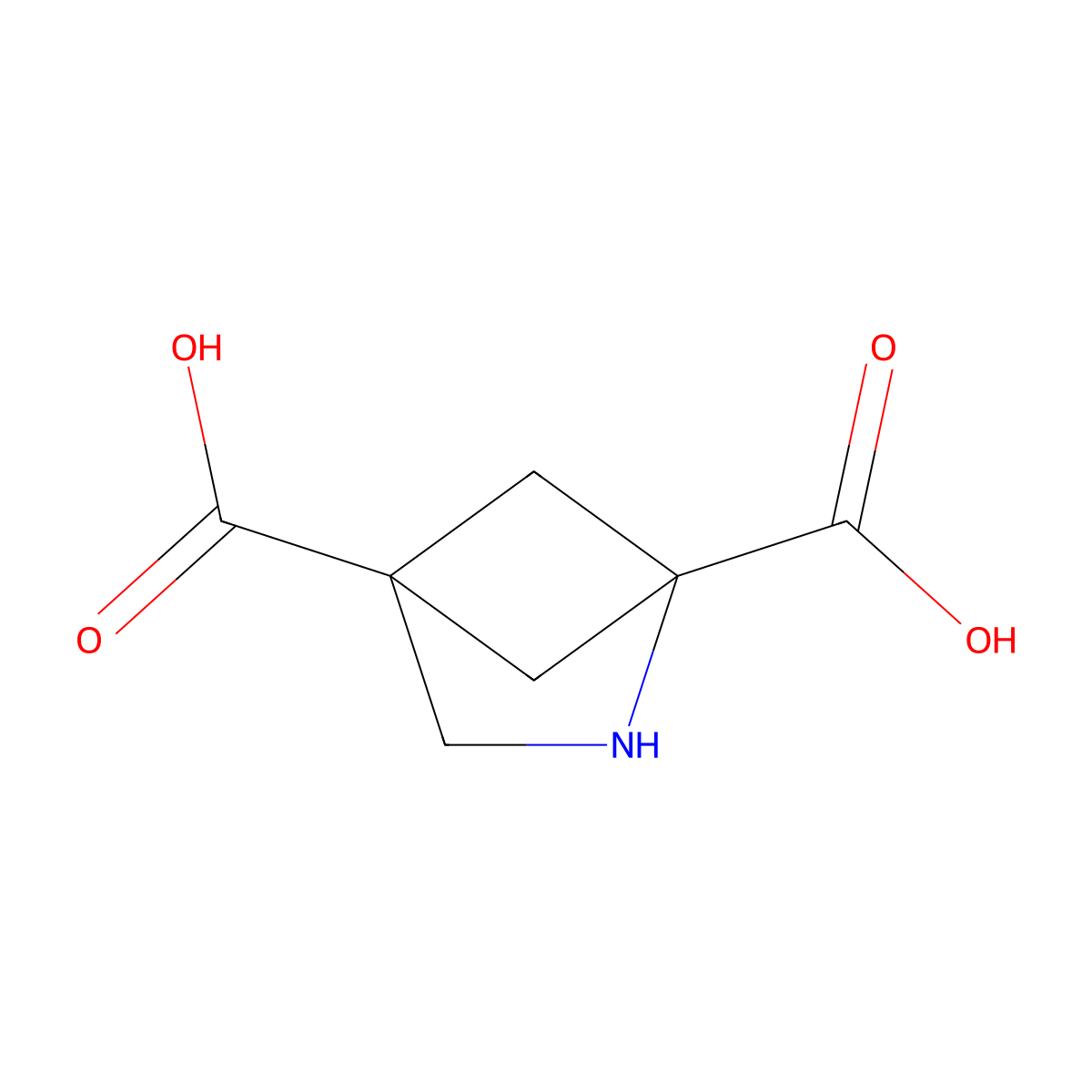 2-Azabicyclo[2.1.1]hexane-1,4-dicarboxylic acid molecular structure, CAS 219561-09-8