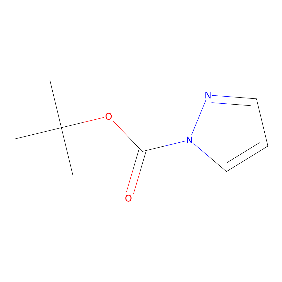 1-Boc-pyrazole molecular structure, CAS 219580-32-2