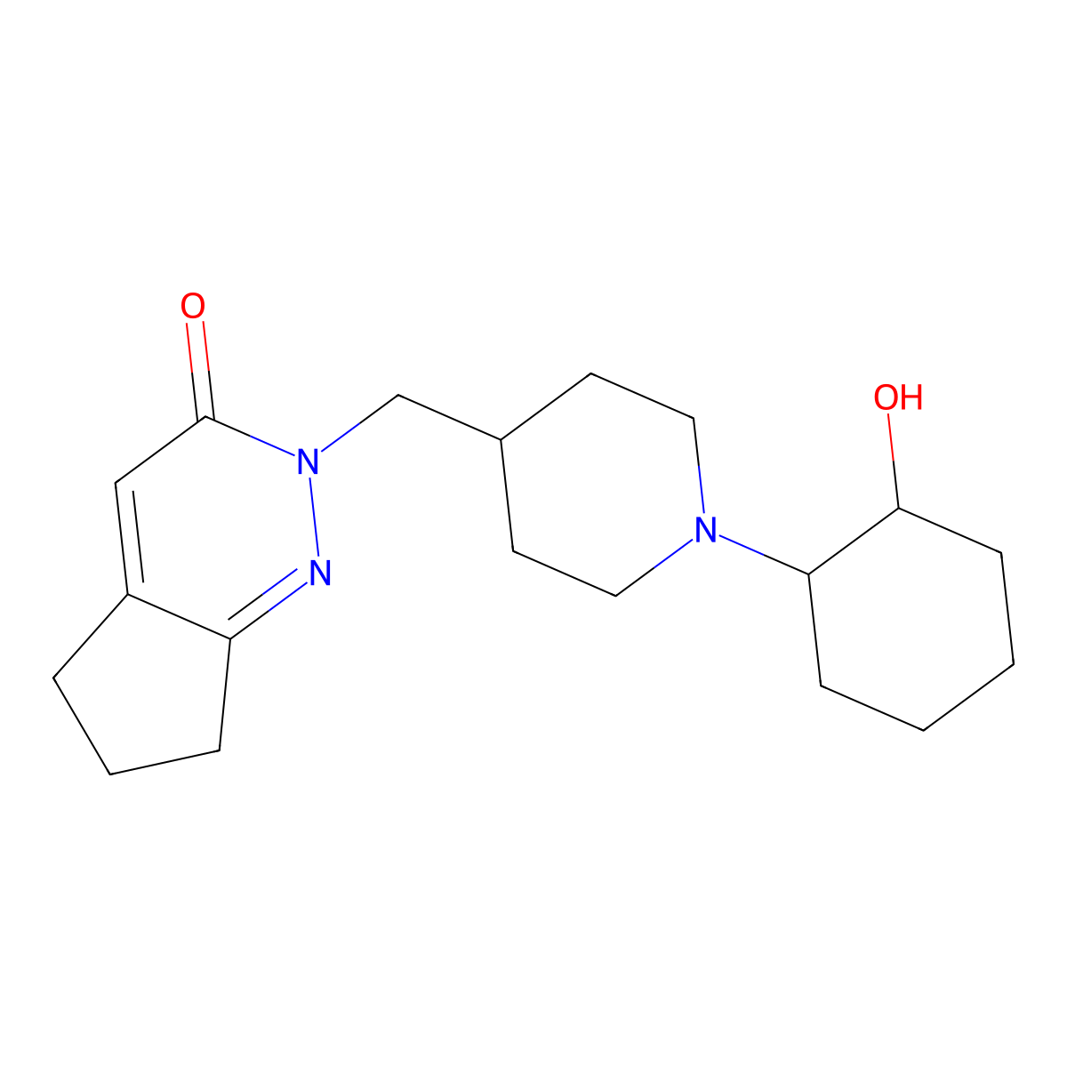 2-{[1-(2-hydroxycyclohexyl)piperidin-4-yl]methyl}-2H,3H,5H,6H,7H-cyclopenta[c]pyridazin-3-one molecular structure, CAS 2195809-08-4
