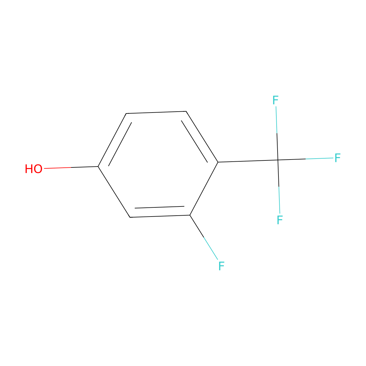 3-Fluoro-4-(trifluoromethyl)phenol molecular structure, CAS 219581-07-4