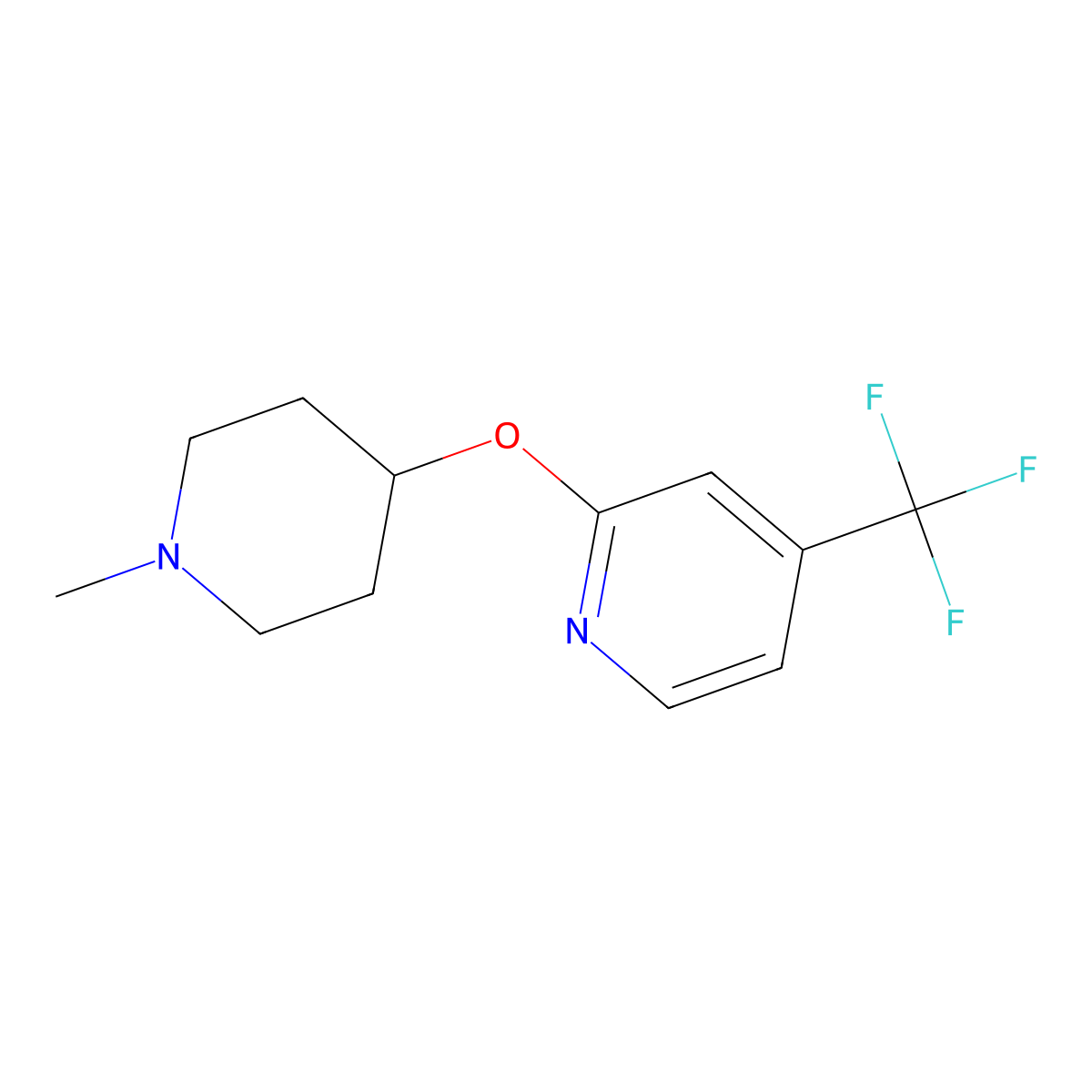 2-[(1-Methylpiperidin-4-yl)oxy]-4-(trifluoromethyl)pyridine molecular structure, CAS 2195810-93-4