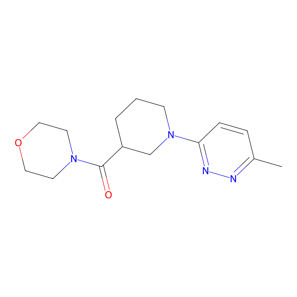 (1-(6-Methylpyridazin-3-yl)piperidin-3-yl)(morpholino)methanone molecular structure, CAS 2195811-06-2