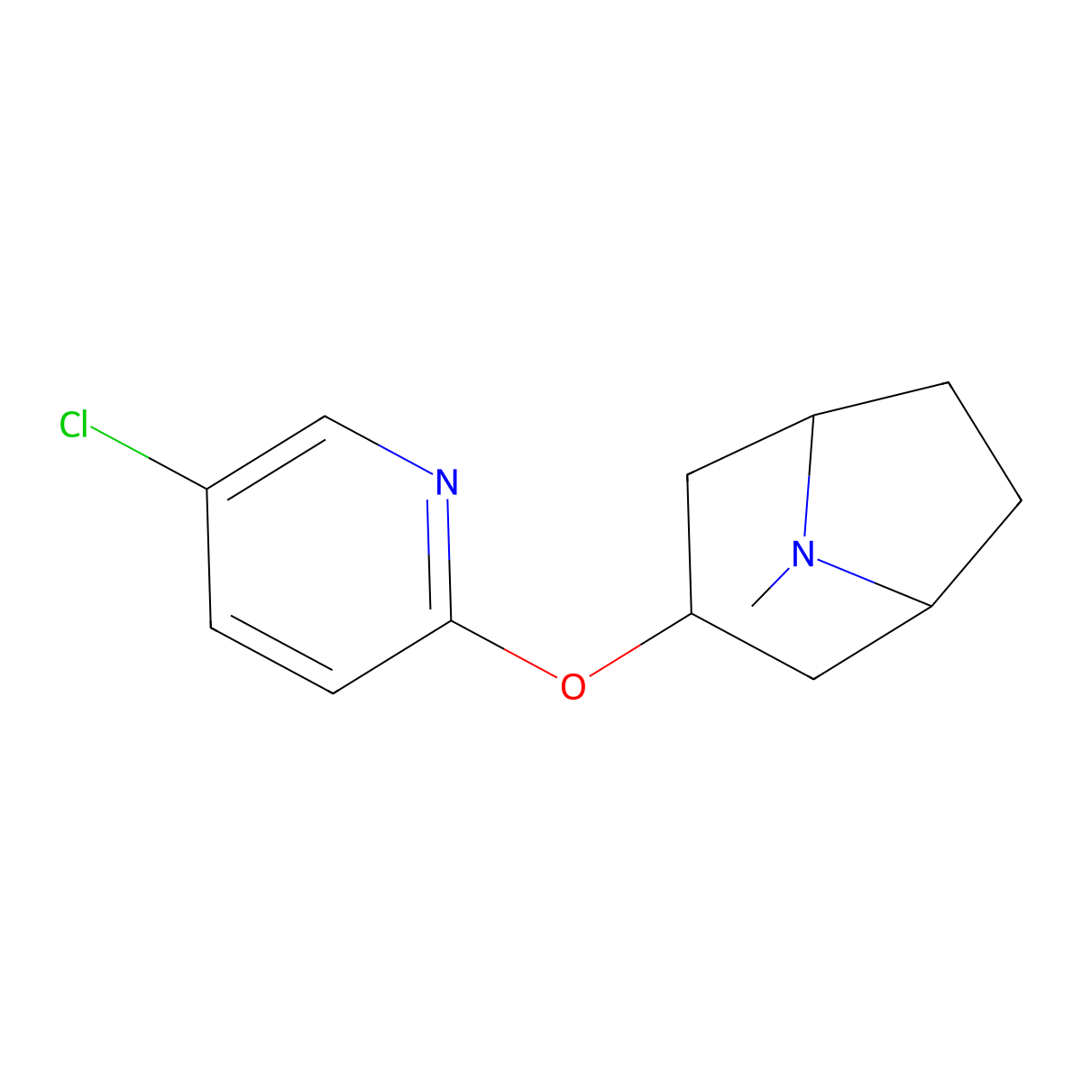 3-[(5-Chloropyridin-2-yl)oxy]-8-methyl-8-azabicyclo[3.2.1]octane molecular structure, CAS 2195811-29-9