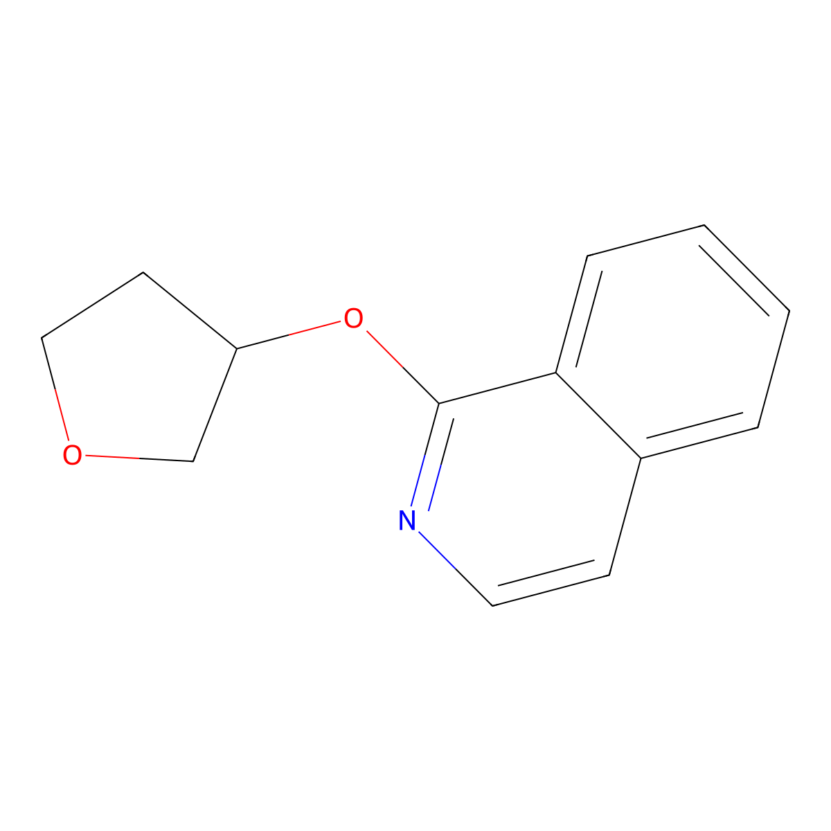 1-(Oxolan-3-yloxy)isoquinoline molecular structure, CAS 2195874-97-4
