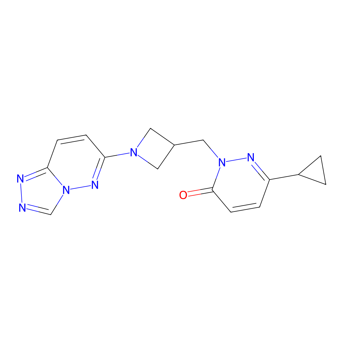 6-Cyclopropyl-2-[(1-{[1,2,4]triazolo[4,3-b]pyridazin-6-yl}azetidin-3-yl)methyl]-2,3-dihydropyridazin-3-one molecular structure, CAS 2195875-31-9