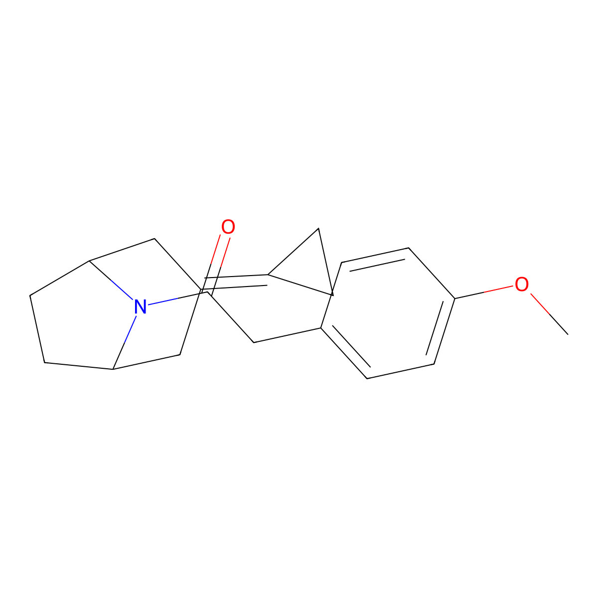 1-{3-Cyclopropylidene-8-azabicyclo[3.2.1]octan-8-yl}-2-(4-methoxyphenyl)ethan-1-one molecular structure, CAS 2195875-42-2
