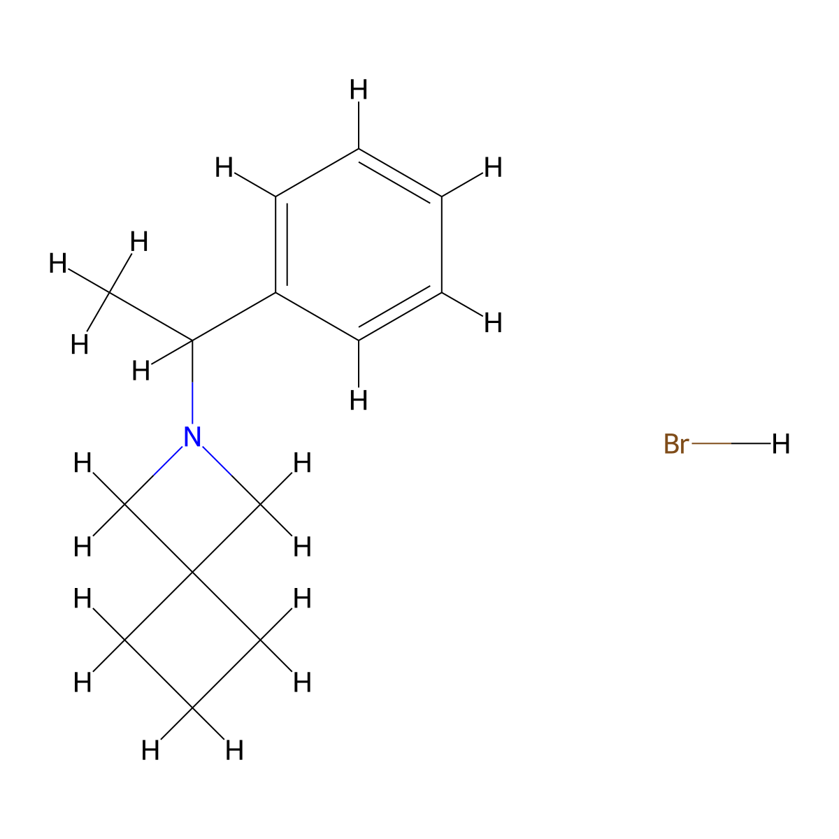 2-(1-Phenylethyl)-2-azaspiro[3.3]heptane hydrobromide molecular structure, CAS 2195875-94-4