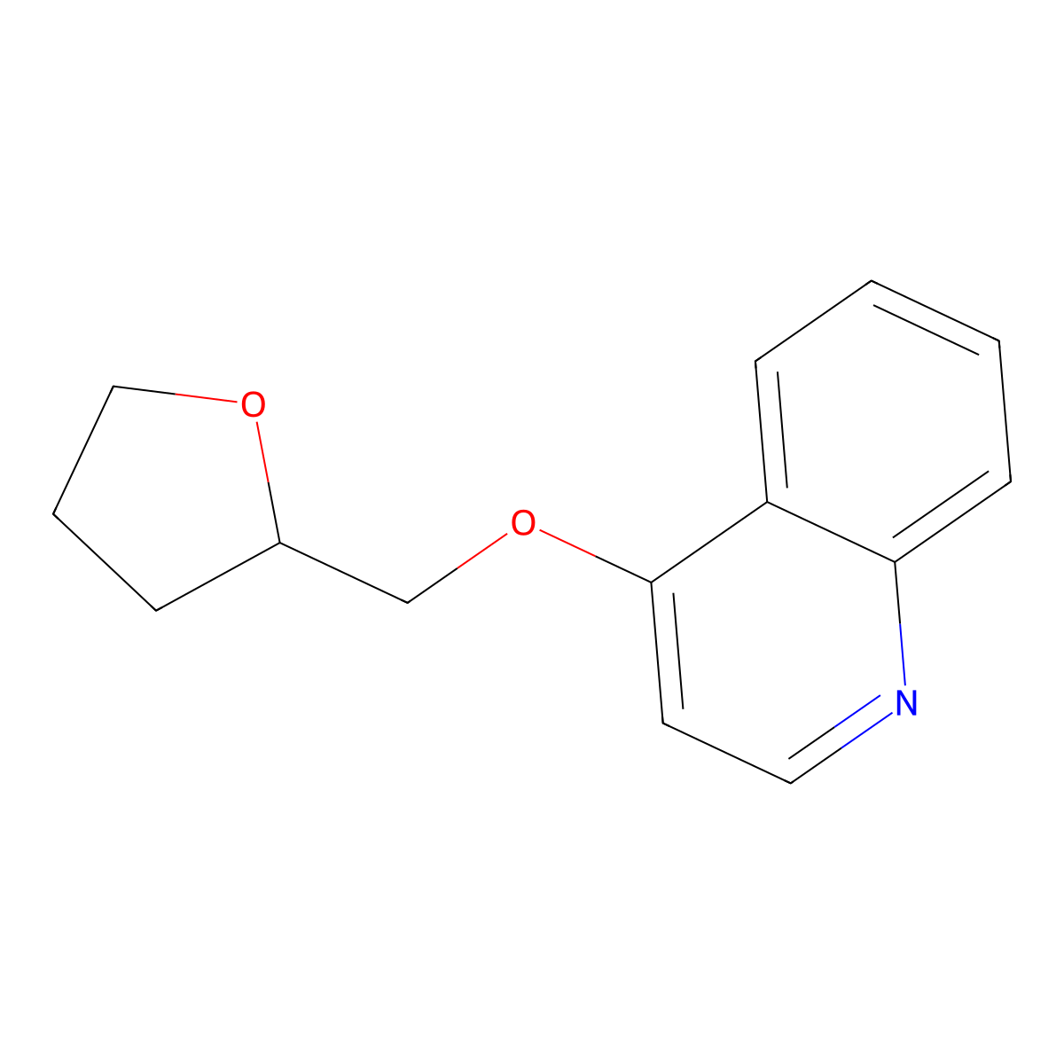4-[(Oxolan-2-yl)methoxy]quinoline molecular structure, CAS 2195875-98-8