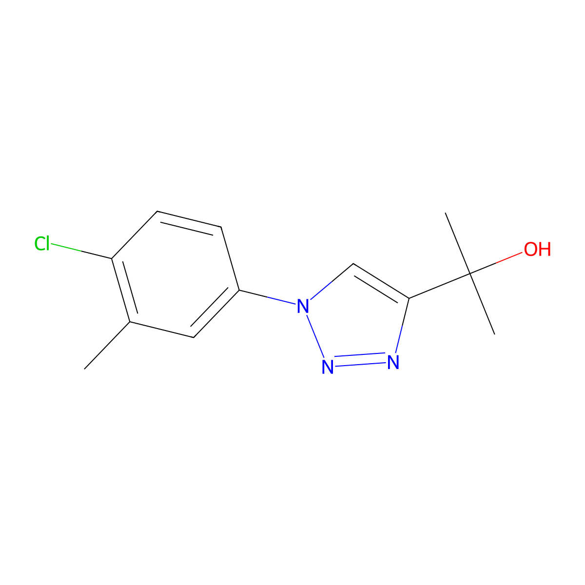 2-[1-(4-chloro-3-methylphenyl)-1H-1,2,3-triazol-4-yl]propan-2-ol molecular structure, CAS 2195876-34-5