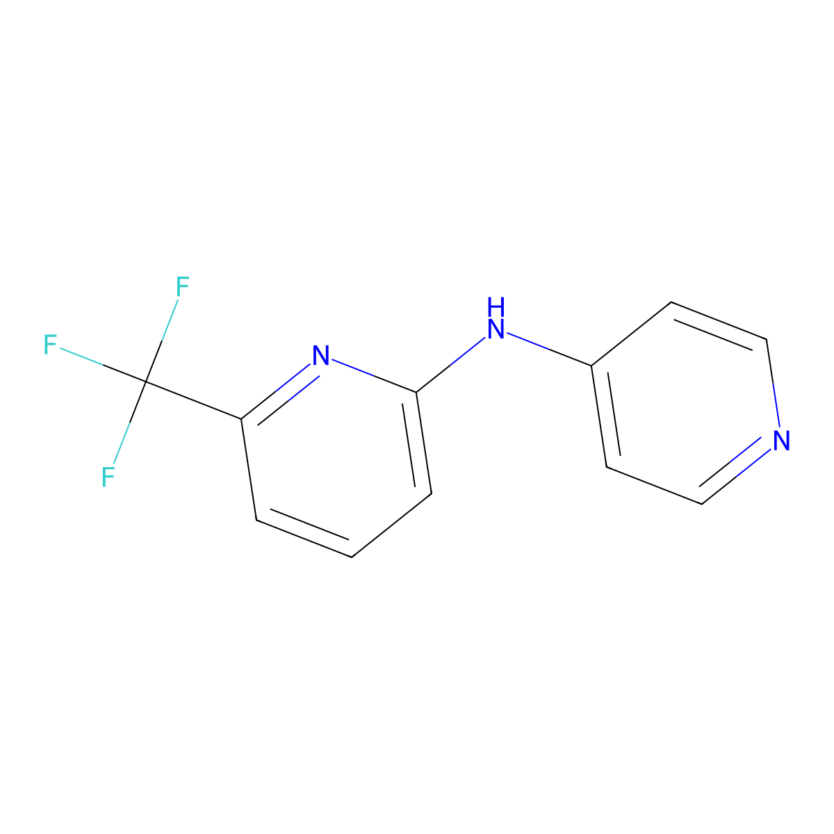 N-(pyridin-4-yl)-6-(trifluoromethyl)pyridin-2-amine molecular structure, CAS 2195877-02-0