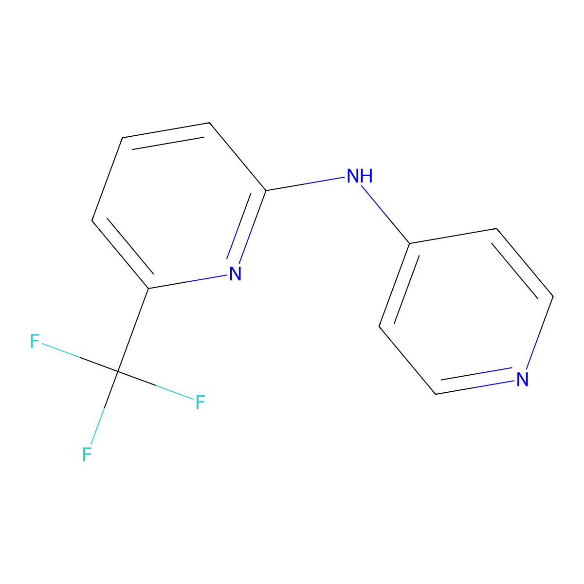 N-(pyridin-4-yl)-6-(trifluoromethyl)pyridin-2-amine molecular structure, CAS 2195877-02-0