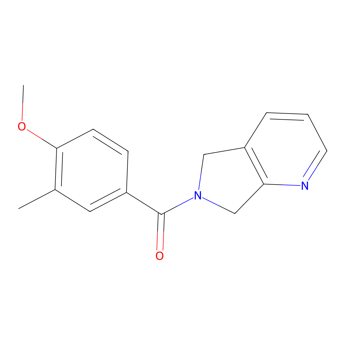(4-methoxy-3-methylphenyl)(5H-pyrrolo[3,4-b]pyridin-6(7H)-yl)methanone molecular structure, CAS 2195877-45-1