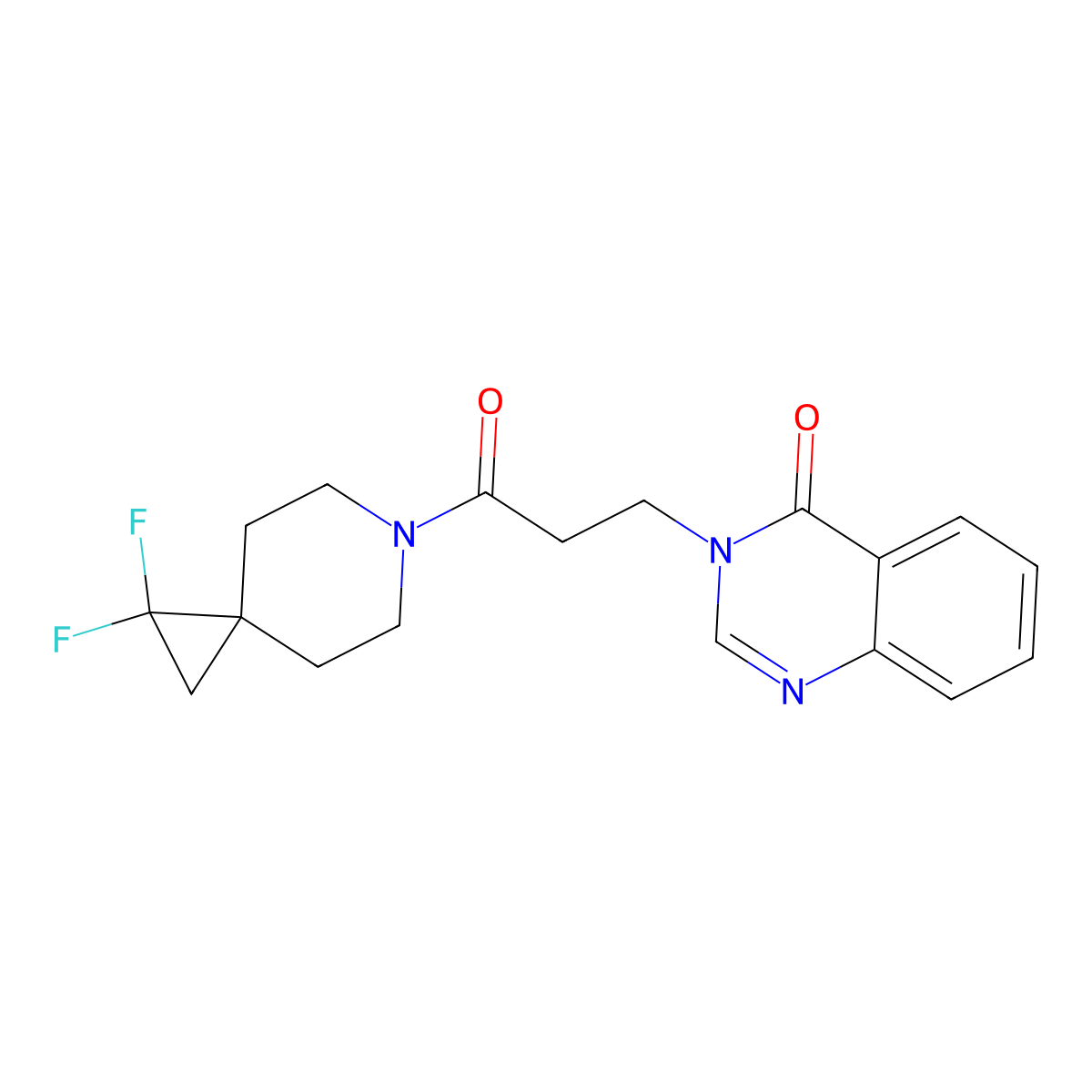 3-(3-(1,1-difluoro-6-azaspiro[2.5]octan-6-yl)-3-oxopropyl)quinazolin-4(3H)-one molecular structure, CAS 2195878-04-5