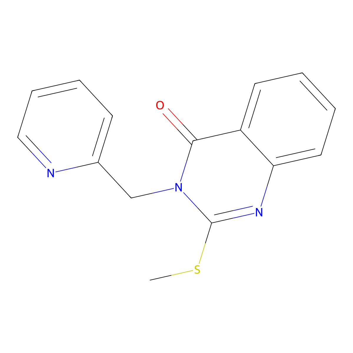 2-(Methylsulfanyl)-3-[(pyridin-2-yl)methyl]-3,4-dihydroquinazolin-4-one molecular structure, CAS 2195878-27-2