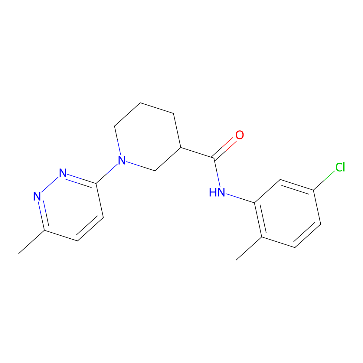 N-(5-chloro-2-methylphenyl)-1-(6-methylpyridazin-3-yl)piperidine-3-carboxamide molecular structure, CAS 2195878-41-0