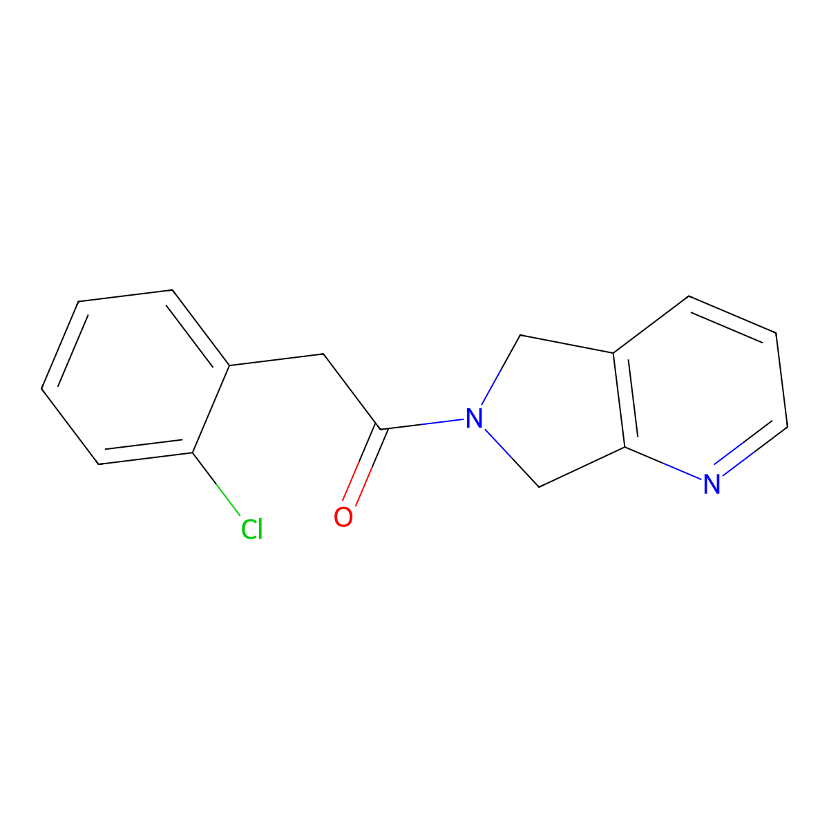 2-(2-chlorophenyl)-1-(5H-pyrrolo[3,4-b]pyridin-6(7H)-yl)ethanone molecular structure, CAS 2195878-80-7