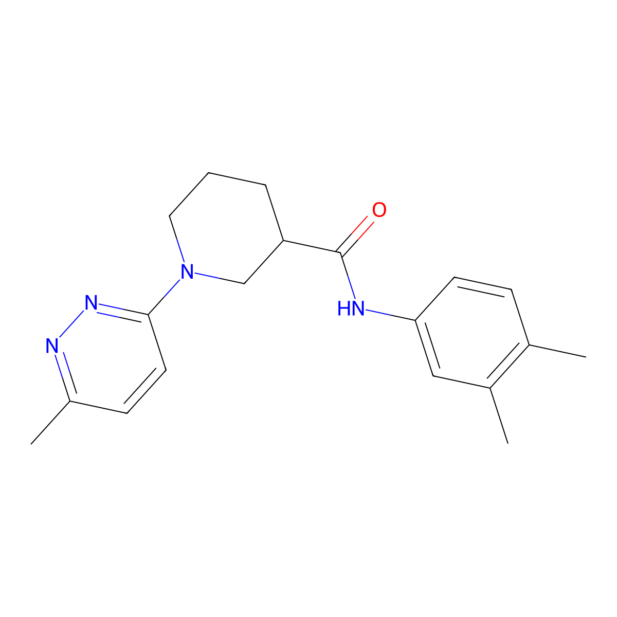 N-(3,4-dimethylphenyl)-1-(6-methylpyridazin-3-yl)piperidine-3-carboxamide molecular structure, CAS 2195878-92-1