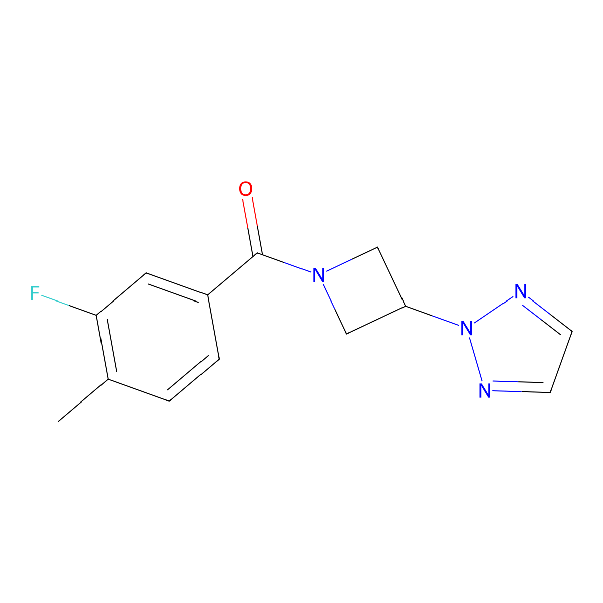 (3-(2H-1,2,3-triazol-2-yl)azetidin-1-yl)(3-fluoro-4-methylphenyl)methanone molecular structure, CAS 2195879-57-1