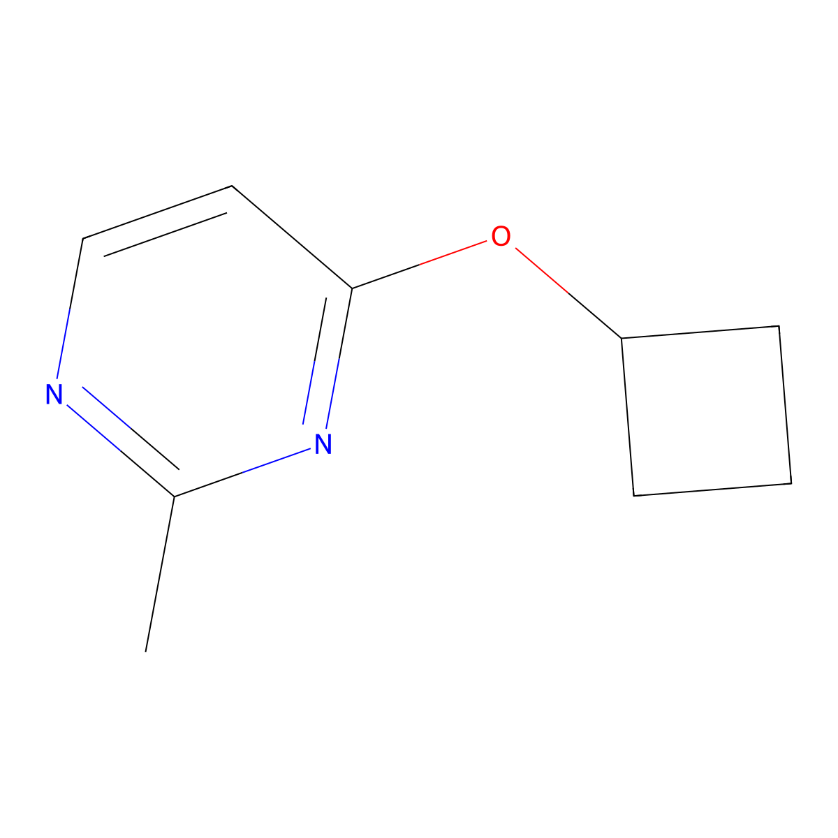 4-Cyclobutoxy-2-methylpyrimidine molecular structure, CAS 2195880-08-9