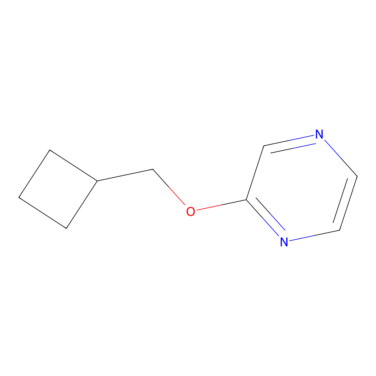 2-(Cyclobutylmethoxy)pyrazine molecular structure, CAS 2195880-73-8