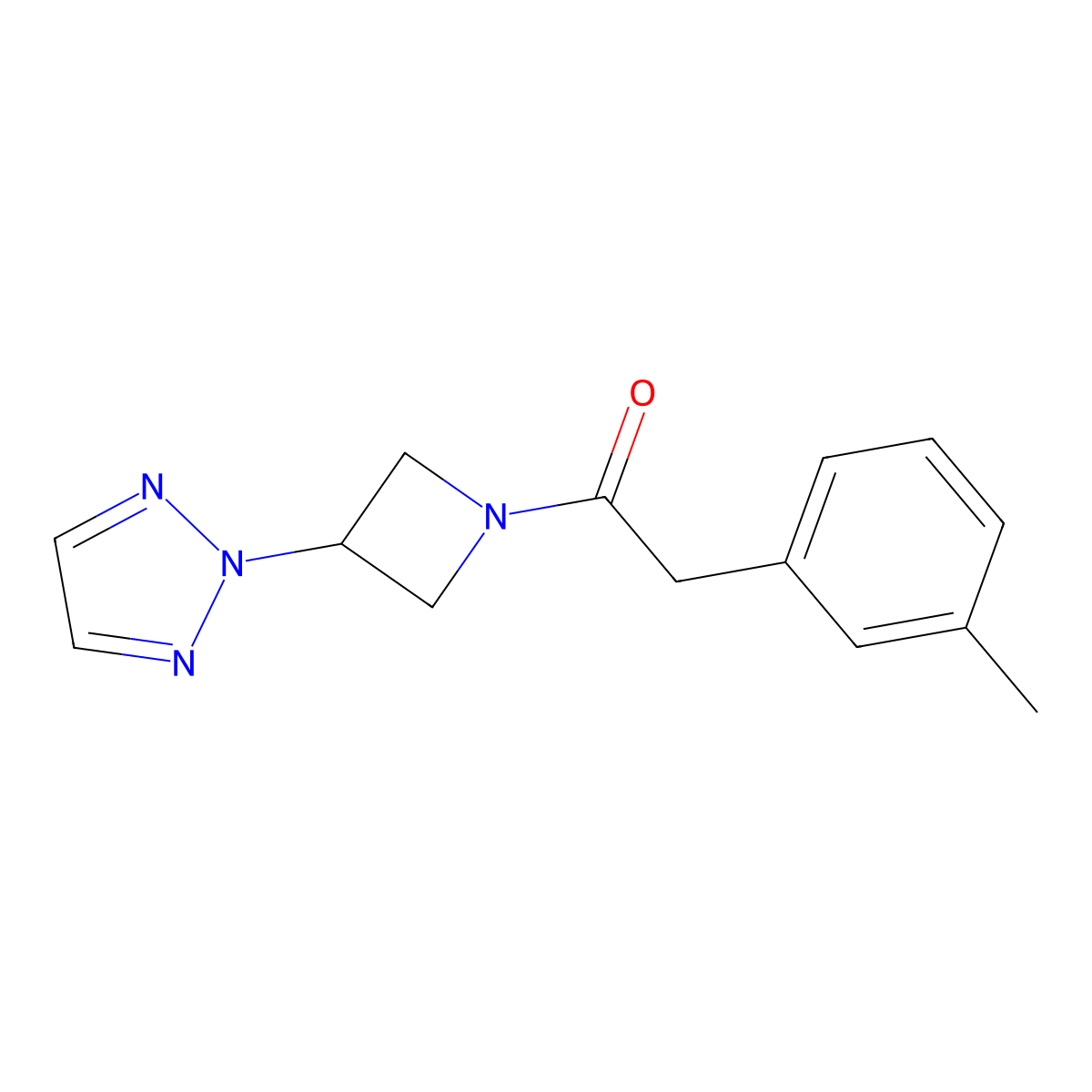 2-(3-methylphenyl)-1-[3-(2H-1,2,3-triazol-2-yl)azetidin-1-yl]ethan-1-one molecular structure, CAS 2195880-92-1